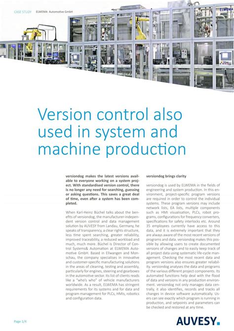 versiondog case study|Case Study: Substantial workload reduction in the .